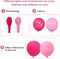 Pink Balloon Garland Arch Kit, 145pcs Hot Pink Rose Gold Balloons with Confetti Balloons for Mother's Day Decoration Girl's Birthday Bridal Baby Shower Princess Theme Party Background Decorations